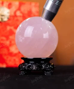 Quả Cầu Phong Thủy Đá Thạch Anh Hồng - 0,412kg - M14790412