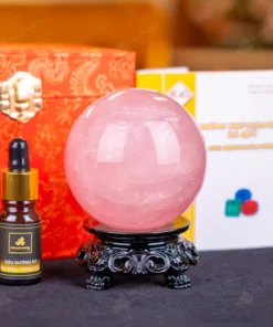 Quả Cầu Phong Thủy Đá Thạch Anh Hồng - 0,67kg - M1479067