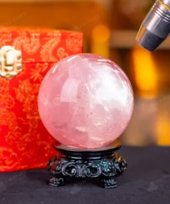 Quả Cầu Phong Thủy Đá Thạch Anh Hồng - 0,73kg - M1479073