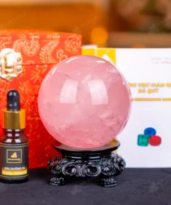 Quả Cầu Phong Thủy Đá Thạch Anh Hồng - 0,73kg - M1479073