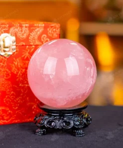 Quả Cầu Phong Thủy Đá Thạch Anh Hồng - 0,73kg - M1479073