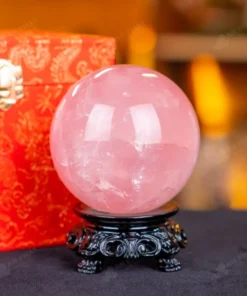 Quả Cầu Phong Thủy Đá Thạch Anh Hồng - 0,8kg - M147908