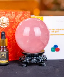 Quả Cầu Phong Thủy Đá Thạch Anh Hồng - 0,8kg - M147908