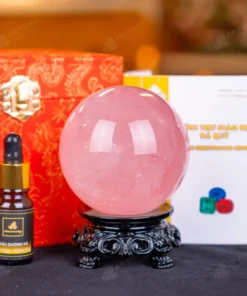 Quả Cầu Phong Thủy Đá Thạch Anh Hồng - 0,81kg - M1479081