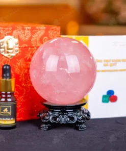 Quả Cầu Phong Thủy Đá Thạch Anh Hồng - 0,82kg - M1479082