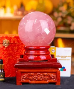 Quả Cầu Phong Thủy Đá Thạch Anh Hồng - 2,7kg - M147927