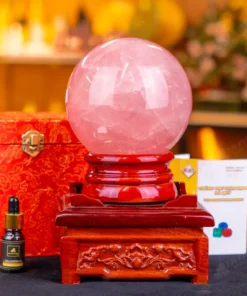 Quả Cầu Phong Thủy Đá Thạch Anh Hồng - 3,28kg - M1479328
