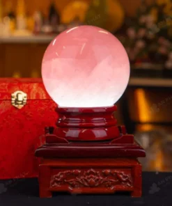 Quả Cầu Phong Thủy Đá Thạch Anh Hồng - 3,28kg - M1479328