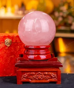 Quả Cầu Phong Thủy Đá Thạch Anh Hồng - 3,28kg - M1479328