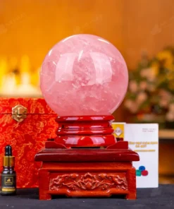 Quả Cầu Phong Thủy Đá Thạch Anh Hồng - 4,05kg - M1479405