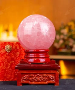 Quả Cầu Phong Thủy Đá Thạch Anh Hồng - 4,05kg - M1479405