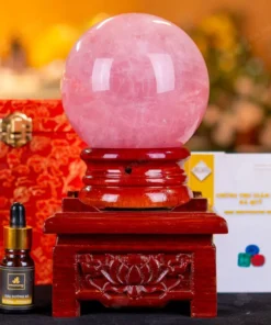 Quả Cầu Phong Thủy Đá Thạch Anh Hồng 5A - 1,8kg - M238118