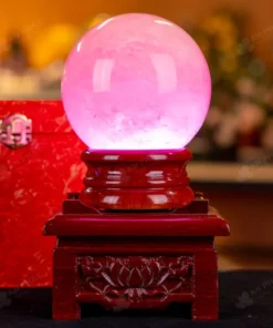 Quả Cầu Phong Thủy Đá Thạch Anh Hồng 5A - 1,8kg - M238118