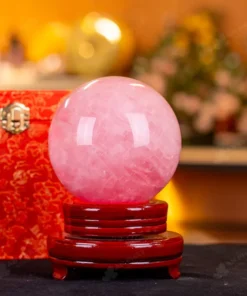 Quả Cầu Phong Thủy Đá Thạch Anh Hồng 5A - 1,8kg - M238118