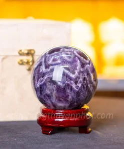Qủa Cầu Phong Thủy Đá Thạch Anh Tím 1.14kg - 9cm M259810
