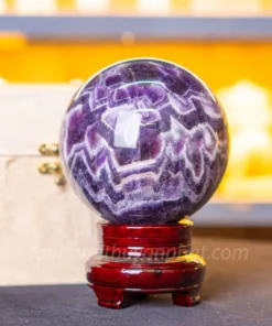 Qủa Cầu Phong Thủy Đá Xà Cừ Tím 2.62kg - 12cm M259812