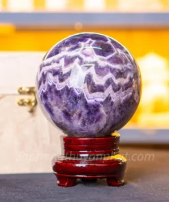 Qủa Cầu Phong Thủy Đá Xà Cừ Tím 2.68kg - 12cm M259811