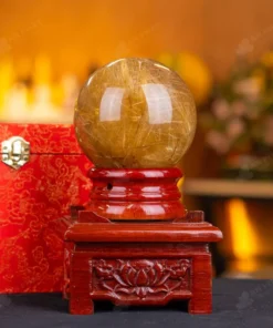 Quả Cầu Phong Thủy Đá Thạch Anh Tóc Vàng VIP - 1,6kg - M686816