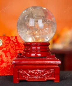 Quả Cầu Phong Thủy Đá Thạch Anh Trắng Trong 5A 3,88kg 011-0895A-3.88