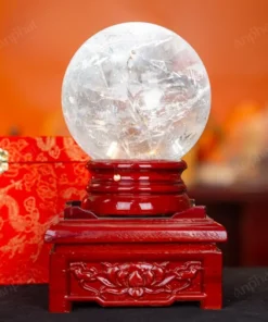 Quả Cầu Phong Thủy Đá Thạch Anh Trắng Trong 5A 3,88kg 011-0895A-3.88