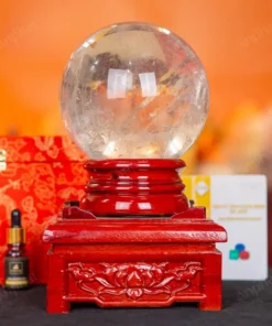 Quả Cầu Phong Thủy Đá Thạch Anh Trắng Trong 5A 3,88kg 011-0895A-3.88