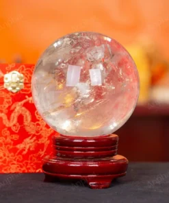 Quả Cầu Phong Thủy Đá Thạch Anh Trắng Trong 5A 3,88kg 011-0895A-3.88