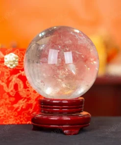 Quả Cầu Phong Thủy Đá Thạch Anh Trắng Trong 5A 3,88kg 011-0895A-3.88