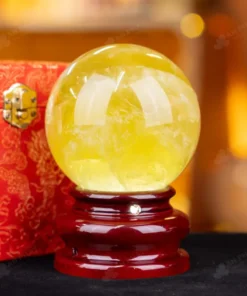 Quả Cầu Phong Thủy Đá Thạch Anh Vàng 1A - 1,2kg - M197712