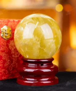 Quả Cầu Phong Thủy Đá Thạch Anh Vàng 1A - 1,2kg - M197712