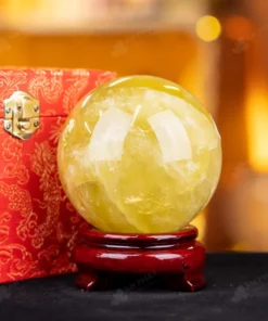 Quả Cầu Phong Thủy Đá Thạch Anh Vàng 1A - 1,2kg - M197712