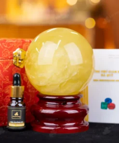 Quả Cầu Phong Thủy Đá Thạch Anh Vàng 1A - 1,37kg - M1977137