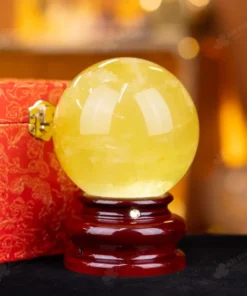 Quả Cầu Phong Thủy Đá Thạch Anh Vàng 1A - 1,37kg - M1977137