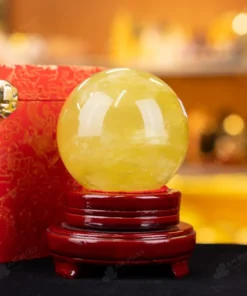 Quả Cầu Phong Thủy Đá Thạch Anh Vàng 1A - 1,37kg - M1977137