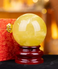 Quả Cầu Phong Thủy Đá Thạch Anh Vàng 1A - 1,37kg - M1977137