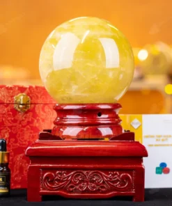 Quả Cầu Phong Thủy Đá Thạch Anh Vàng 1A - 3,34kg - M1977334