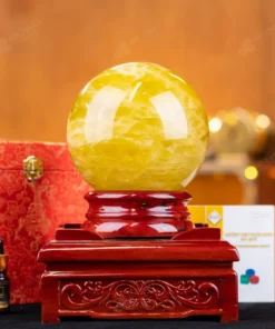 Quả Cầu Phong Thủy Đá Thạch Anh Vàng 2A - 4,84kg - M2606484