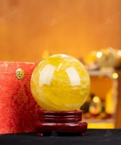 Quả Cầu Phong Thủy Đá Thạch Anh Vàng 2A - 4,84kg - M2606484