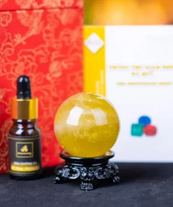 Quả Cầu Phong Thủy Đá Thạch Anh Vàng - 0,17kg - M1453017