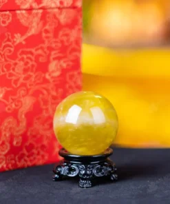 Quả Cầu Phong Thủy Đá Thạch Anh Vàng - 0,17kg - M1453017