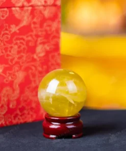Quả Cầu Phong Thủy Đá Thạch Anh Vàng - 0,17kg - M1453017