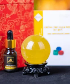 Quả Cầu Phong Thủy Đá Thạch Anh Vàng - 0,23kg - M1453023