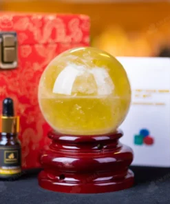 Quả Cầu Phong Thủy Đá Thạch Anh Vàng - 0,95kg - M1453095