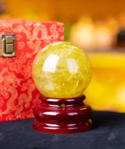 Quả Cầu Phong Thủy Đá Thạch Anh Vàng - 1kg - M14531