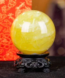 Quả Cầu Phong Thủy Đá Thạch Anh Vàng 1A Có Sao - 0,74kg - M1977074