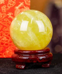 Quả Cầu Phong Thủy Đá Thạch Anh Vàng 1A Có Sao - 0,74kg - M1977074