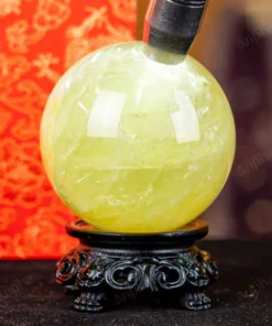 Quả Cầu Phong Thủy Đá Thạch Anh Vàng 1A Có Sao - 0,75kg - M1977075