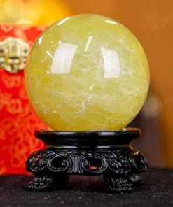 Quả Cầu Phong Thủy Đá Thạch Anh Vàng 1A Có Sao - 1,04kg - M1977104