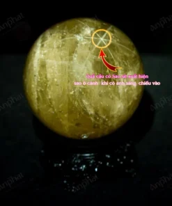 Quả Cầu Phong Thủy Đá Thạch Anh Vàng 1A Có Sao - 1,04kg - M1977104