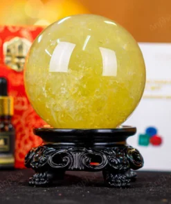 Quả Cầu Phong Thủy Đá Thạch Anh Vàng 1A Có Sao - 1,05kg - M1977105