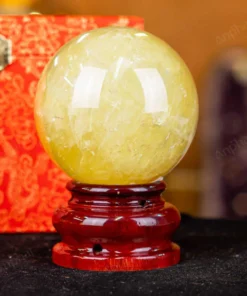 Quả Cầu Phong Thủy Đá Thạch Anh Vàng 1A Có Sao - 1,57kg - M1977157